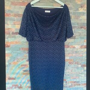 Per Una Navy Textured Mini Dress